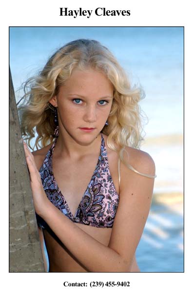 Teen modelling comp cards in Naples, Florida